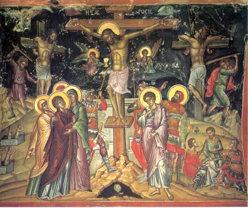 Eastern Orthodox icon of the Crucifixion by Theophanes the Cretan